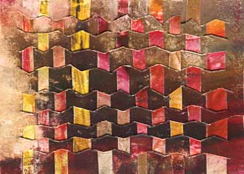 "Weaving Color Into Shape" by Mary Cuff, Stoughton WI - Watercolor on Yupo